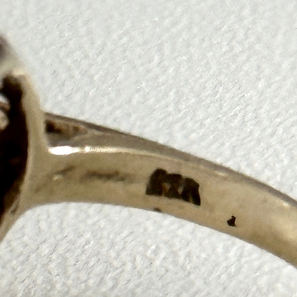 Vintage 14K Yellow Gold Pearl & Sapphire Ladies Statement Band Ring Size 5.75 - Picture 5 of 16